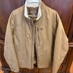 Ariat Men's Light Brown Jacket with Sherpa Lining